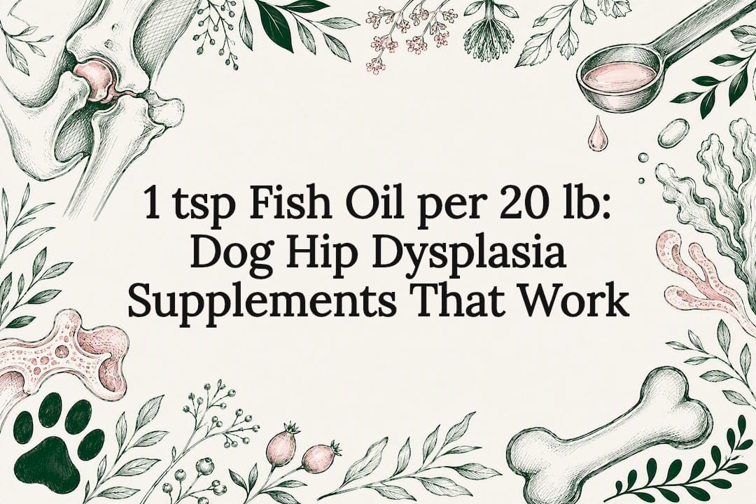 Decorative dog joint supplement title card