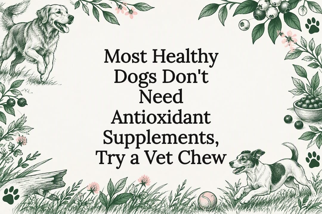 Healthy dogs and botanical title card